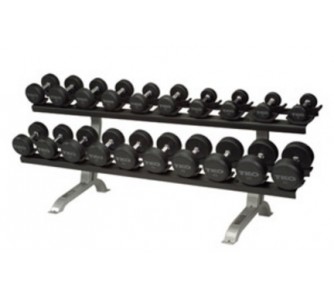 Buy Commercial Dumbbell Rack with Saddles (Silver Metallic) from TKO Sports now!