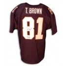 Tim Brown Autographed Notre Dame Fighting Irish Blue Jersey with "Heisman '87"... by