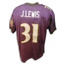 Jamal Lewis Baltimore Ravens Autographed Authentic Reebok NFL Football Jersey (Purple) by