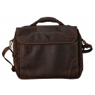 NCAA West Virginia Mountaineers Dakota Pines Leather Computer Briefcase by