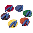 8' Rainbow Jump Ropes with Blue Handles (Case of 24) by