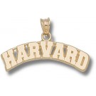 Harvard Crimson Arched "Harvard" Pendant - 14KT Gold Jewelry by