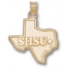 Sam Houston State Bearkats "SHSU Texas State Map" Pendant - 14KT Gold Jewelry by