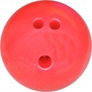 3 lb. Red Rubberized Plastic Bowling Ball by