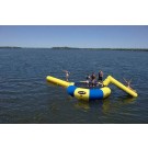 Bongo 13' Water and Land Trampoline Bounce Platform with Slide and Log by