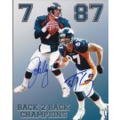 John Elway and Ed McCaffrey DUAL Autographed Denver Broncos 8" x 10" Photograph... by