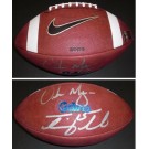Tim Tebow and Urban Meyer DUAL Autographed Official Gators Game Model Football by