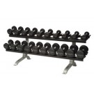 Commercial Dumbbell Rack with Saddles (Silver Metallic) from TKO Sports by