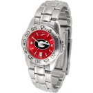 Georgia Bulldogs Sport AnoChrome Ladies Watch with Steel Band by