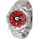 Georgia Bulldogs Sport Steel Band Ano-Chrome Men's Watch by