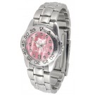 Louisiana State (LSU) Tigers Ladies Sport Watch with Steel Band and Mother of Pearl Dial by