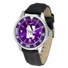 Northwestern Wildcats Competitor AnoChrome Men's Watch with Nylon/Leather Band and Colored... by