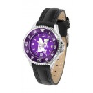 Northwestern Wildcats Competitor Ladies AnoChrome Watch with Leather Band and Colored... by