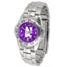 Northwestern Wildcats Sport AnoChrome Ladies Watch with Steel Band by
