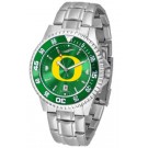 Oregon Ducks Competitor AnoChrome Men's Watch with Steel Band and Colored Bezel by