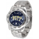 Pittsburgh Panthers Sport Steel Band Ano-Chrome Men's Watch by