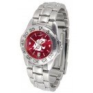 Washington State Cougars Sport AnoChrome Ladies Watch with Steel Band by