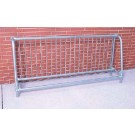 10' Long Surface Mounted Traditional Single Sided Bike Rack - Powder Coated Frame by