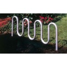 9 Loop 9' - 4" Long Surface Mounted Contemporary Double Sided Bike Rack - Powder... by