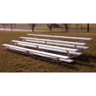 15' Portable Stadium Aluminum 4 Row Bleachers without Guard Rails by