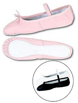 Danshuz Women's Pink Deluxe Leather Ballet Shoes - Larger Sizes (Set of 2 Pairs)