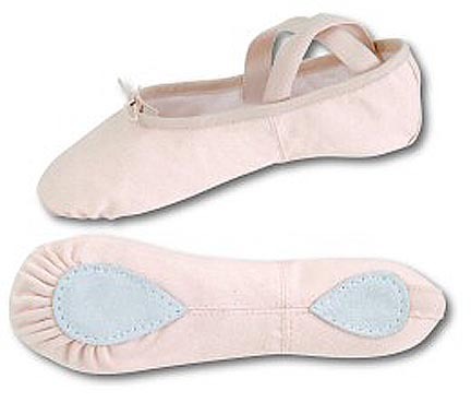 Danshuz Women's Light Pink Split Sole Canvas Ballet Shoes (Set of 2 Pairs)