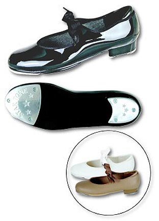 Danshuz Children's Value Comfort Tap Shoes (BLACK PATENT)