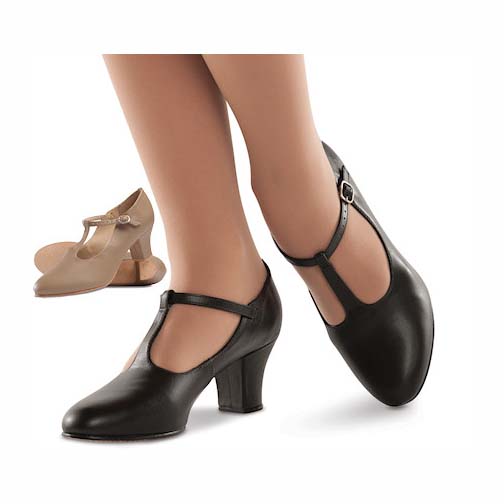 Adult Broadway T-Strap Dance Shoes (Tan) - 1 Pair