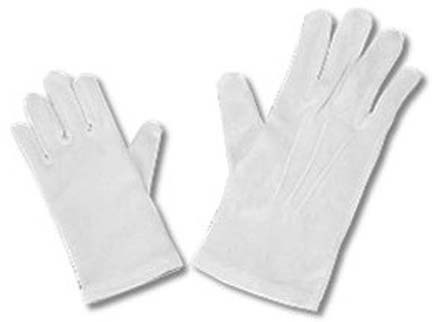 Danshuz Adult White Nylon Gloves (Set of 6)