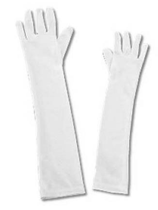 Danshuz Adult 18" White Gloves (Set of 6)