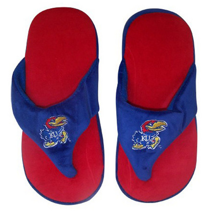Kansas Jayhawks Comfy Flop Slippers