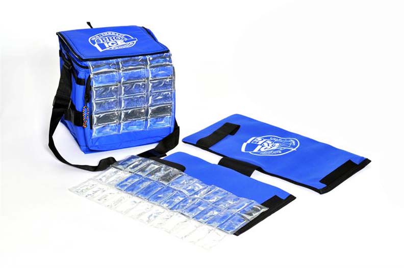 Pro Ice Adult Pitcher's Travel Kit (Includes Shoulder / Elbow Cold Therapy Wrap, Ice Pack Insert and Cooler Bag)