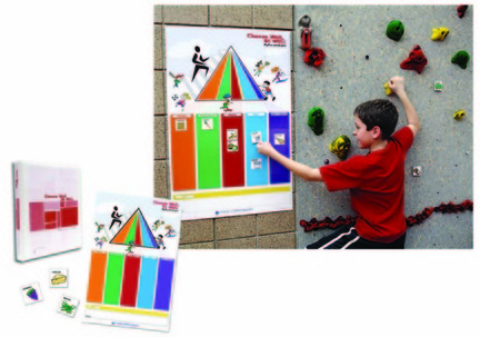 Choose Well Be Well Food Pyramid and Nutrition Activity for Climbing Wall from Everlast Climbing