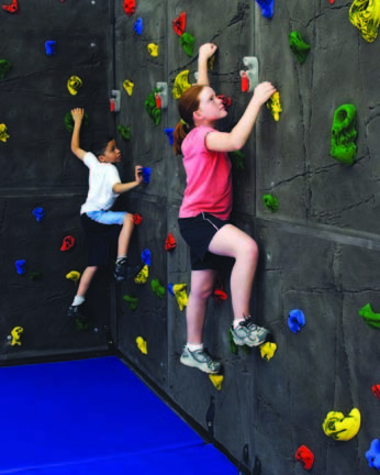 8' H x 20' W Superior Rock Traverse Climbing Wall with 100 Hand Holds from Everlast Climbing
