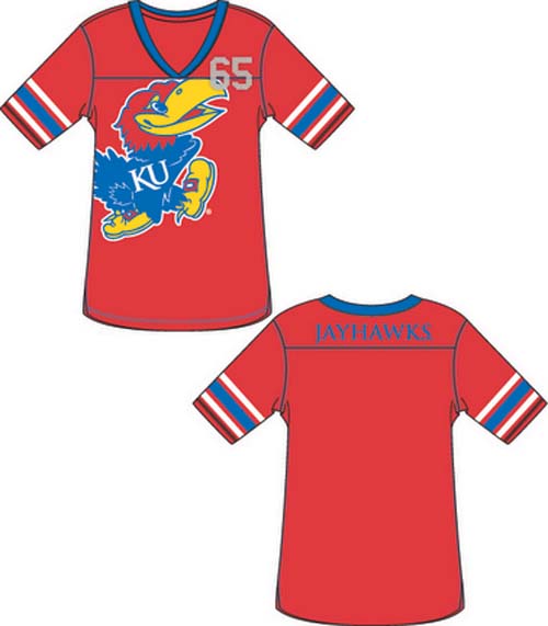 Kansas Jayhawks Ladies' Color Jersey Tunic / Shirt (X-Large)