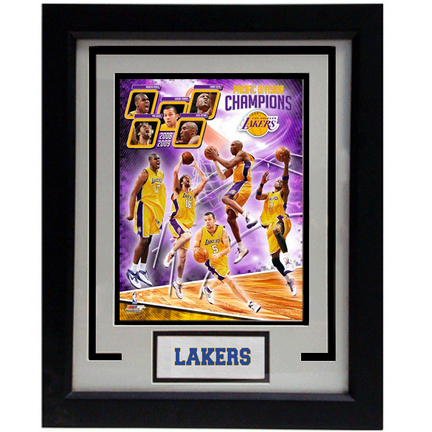 2009 Los Angeles Lakers Photograph in an 11" x 14" Deluxe Frame