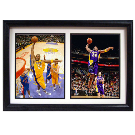 Kobe Bryant Deluxe Framed Dual 8" x 10" Photographs