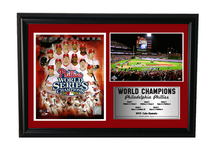 Philadelphia Phillies World Champion Deluxe Framed Dual 8" x 10" Photographs