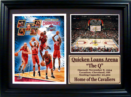 Cleveland Cavaliers 2009 Team Photograph with Statistics Nested on a 12" x 15" Plaque 