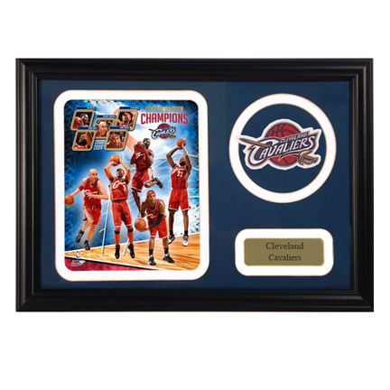 Cleveland Cavaliers 2009 Logo 8" x 10" Photograph with Commemorative Patch in a 32" x 40" Deluxe Fra