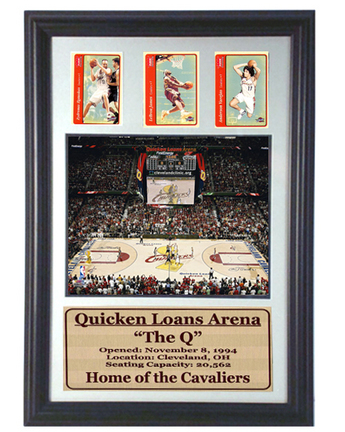Cleveland Cavaliers Photograph with 3 Trading Cards in a 12" x 18" Deluxe Frame