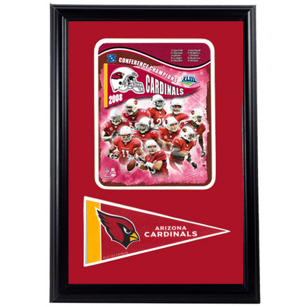 Arizona Cardinals Team Photograph with Team Pennant in a 12" x 18" Deluxe Frame