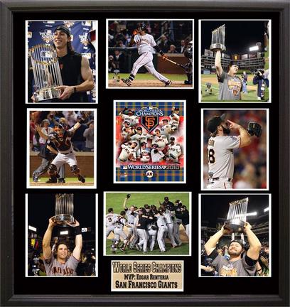 San Francisco Giants 2010 World Series Champions Framed 30" x 34" 9 Photographs Collage