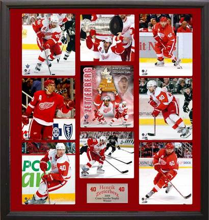 Henrik Zetterberg Photo Collage in a 36" x 44" Deluxe Frame