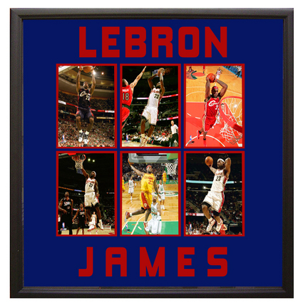 LeBron James Photo Collage in a 36" x 44" Deluxe Frame