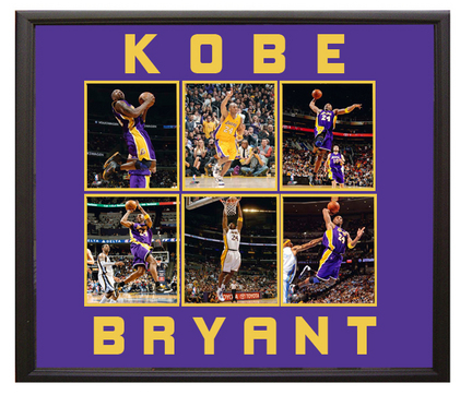 Kobe Bryant Photo Collage in a 36" x 44" Deluxe Frame