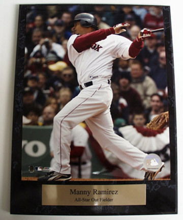 Manny Ramirez Team Photograph Nested on a 9" x 12" Plaque