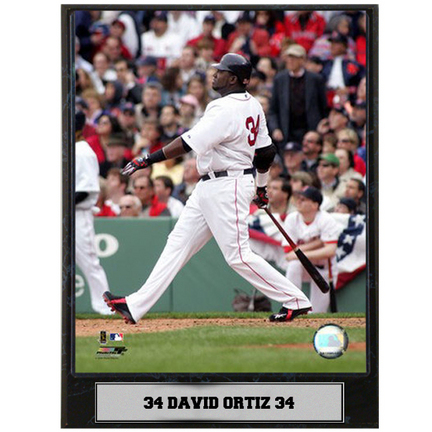 David Ortiz Team Photograph Nested on a 9" x 12" Plaque