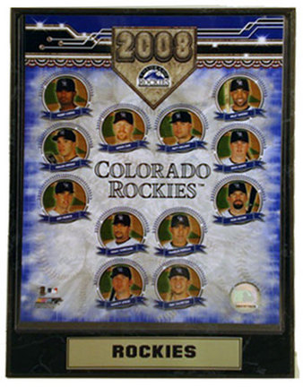 2008 Colorado Rockies Team Photograph Nested on a 9" x 12" Plaque