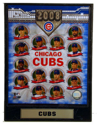 2008 Chicago Cubs Team Photograph Nested on a 9" x 12" Plaque
